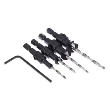4pcs/set Carpentry Countersink Drill Bit Set Woodworking Accessaries For Screw Sizes #6 #10 #13 # DIY Woodworking Tools
4pcs/set Carpentry Countersink Drill Bit Set Woodworking Accessaries For Screw Sizes #6 #10 #13 # DIY Woodworking Tools