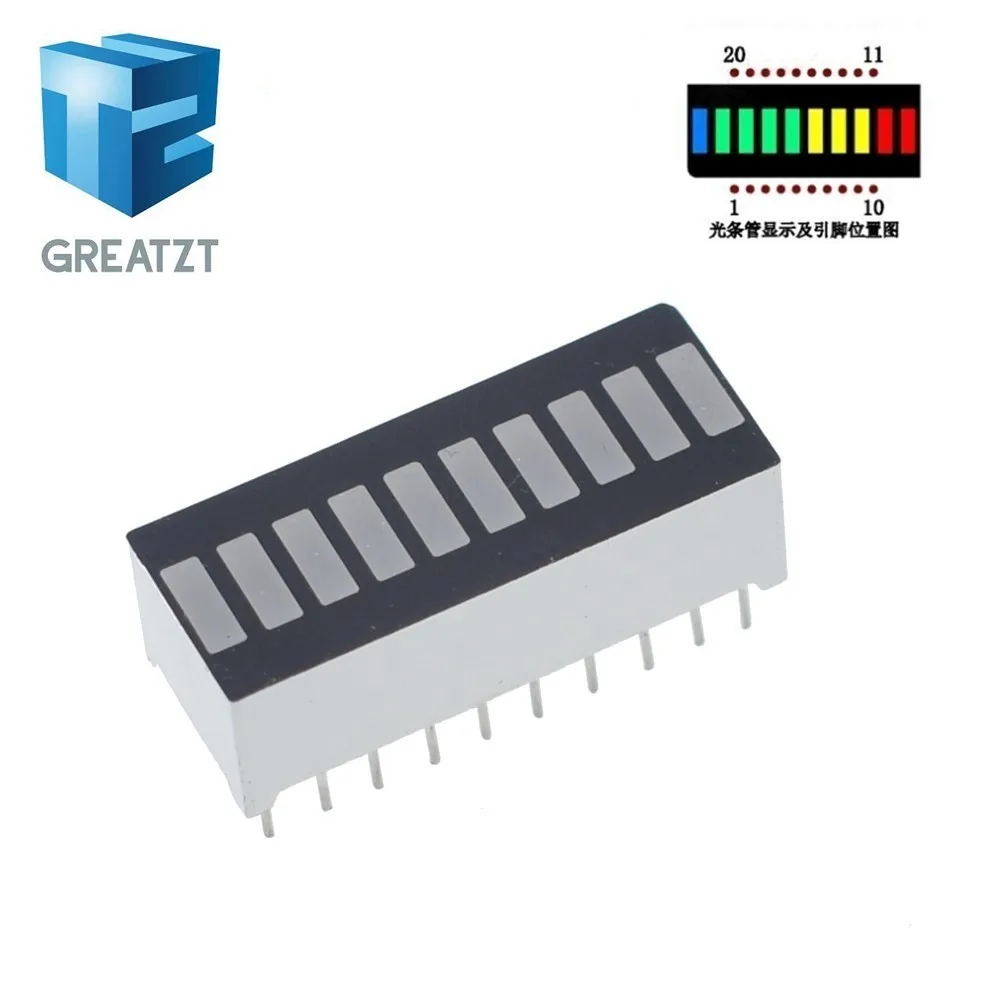 1PCS 10 grid digital segment LED light bar super bright 2 red+3 yellow+4 green+1 blue light flat tube B10BRYGB
1PCS 10 grid digital segment LED light bar super bright 2 red+3 yellow+4 green+1 blue light flat tube B10BRYGB
