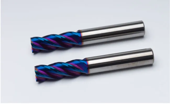 HRC65 3R0.5*12*D3*75*4F Carbide 4 Flute Corner Radius End Mills GEK Blue NaCo to cut hard material
HRC65 3R0.5*12*D3*75*4F Carbide 4 Flute Corner Radius End Mills GEK Blue NaCo to cut hard material