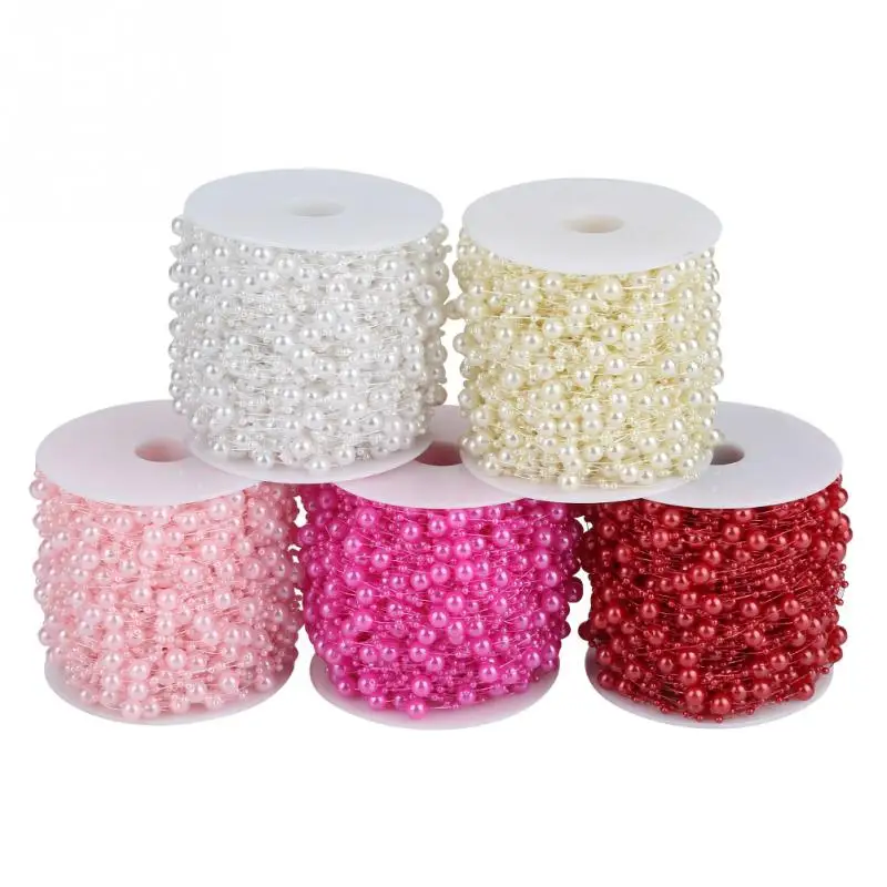 60m/roll Grinding Pearl Wire Beads Garland String DIY Wedding Decoration 3mm + 8mm High Quality
60m/roll Grinding Pearl Wire Beads Garland String DIY Wedding Decoration 3mm + 8mm High Quality