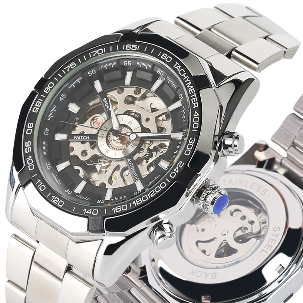 Luxury Skeleton Mechanical Watch Hollow Out Automatic-self-winding Watch Stainless Steel Band Business Style Clock Male Gifts
Luxury Skeleton Mechanical Watch Hollow Out Automatic-self-winding Watch Stainless Steel Band Business Style Clock Male Gifts