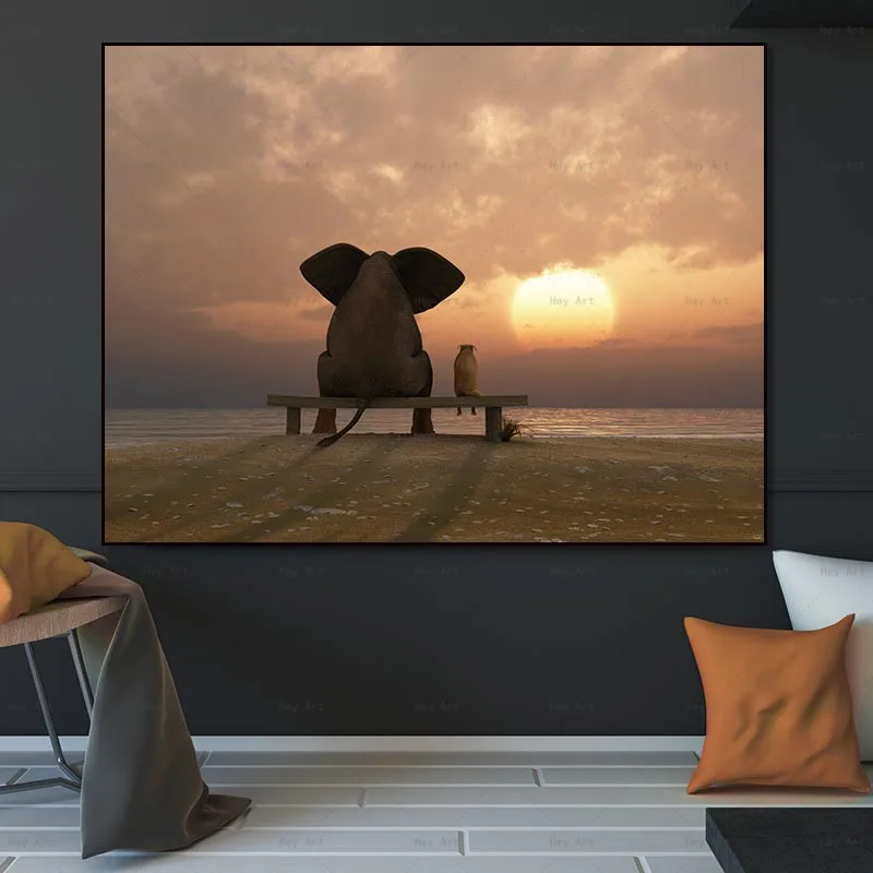 Animal Wall Art Posters and Prints Elephant Unframed Canvas Painting Decorative Pictures For Living Room
Animal Wall Art Posters and Prints Elephant Unframed Canvas Painting Decorative Pictures For Living Room