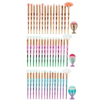 High Quality Mermaid makeup brush Set Foundation Eyebrow Eyeliner Cosmetic Concealer Diamond make up brushes pincel maquiagem
High Quality Mermaid makeup brush Set Foundation Eyebrow Eyeliner Cosmetic Concealer Diamond make up brushes pincel maquiagem