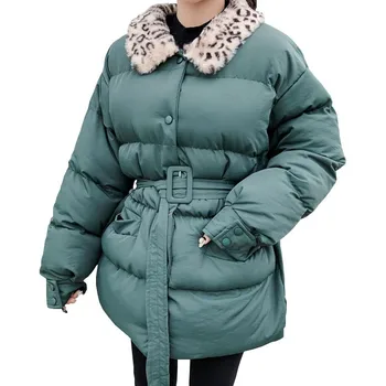 Winter Down Cotton Basic Coat Female 2019 New Fashion Temperament Slim Slimming Wild Leopard Splice Jacket Women Plus Size HJ149
Winter Down Cotton Basic Coat Female 2019 New Fashion Temperament Slim Slimming Wild Leopard Splice Jacket Women Plus Size HJ149
