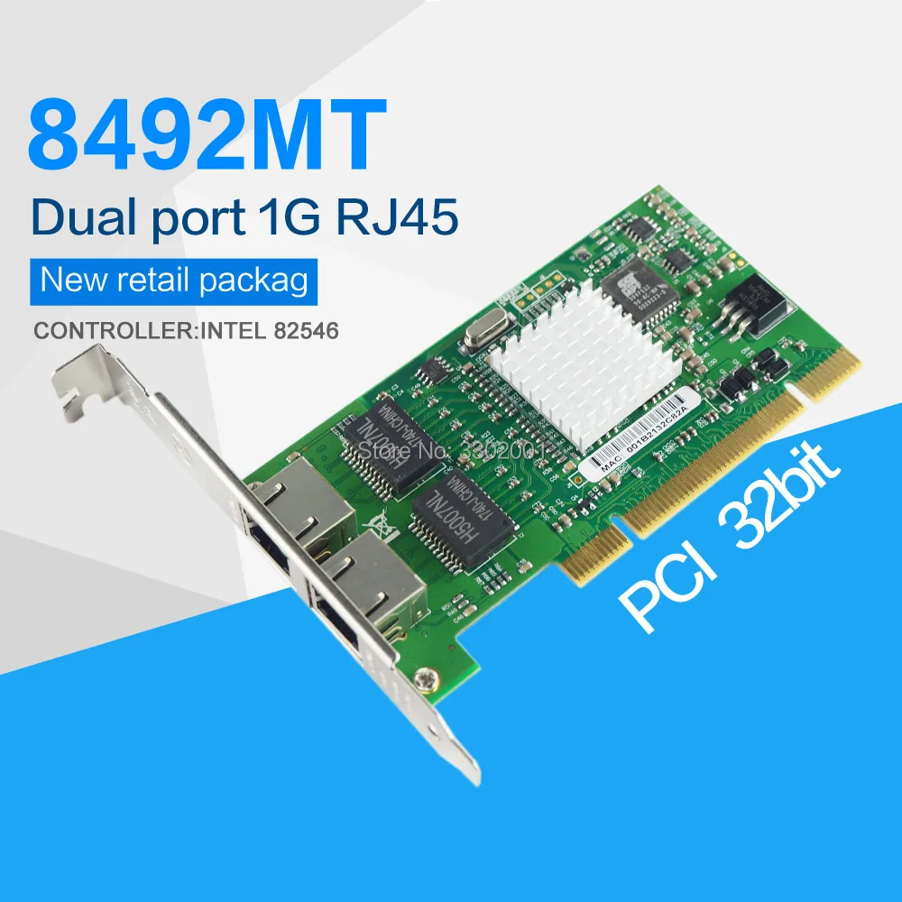 FANMI PRO/1000 MT Dual Port Server Adapter 8492MT 1000Mbps PCI Network Card Low profile Controller intel 82546
FANMI PRO/1000 MT Dual Port Server Adapter 8492MT 1000Mbps PCI Network Card Low profile Controller intel 82546