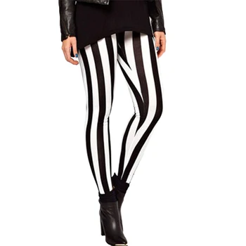 2017 HOT Women Girls Black White Striped Vertical Printed Leggings Ladies Punk Shape Slim Sexy Fitness Leggings Pants
2017 HOT Women Girls Black White Striped Vertical Printed Leggings Ladies Punk Shape Slim Sexy Fitness Leggings Pants