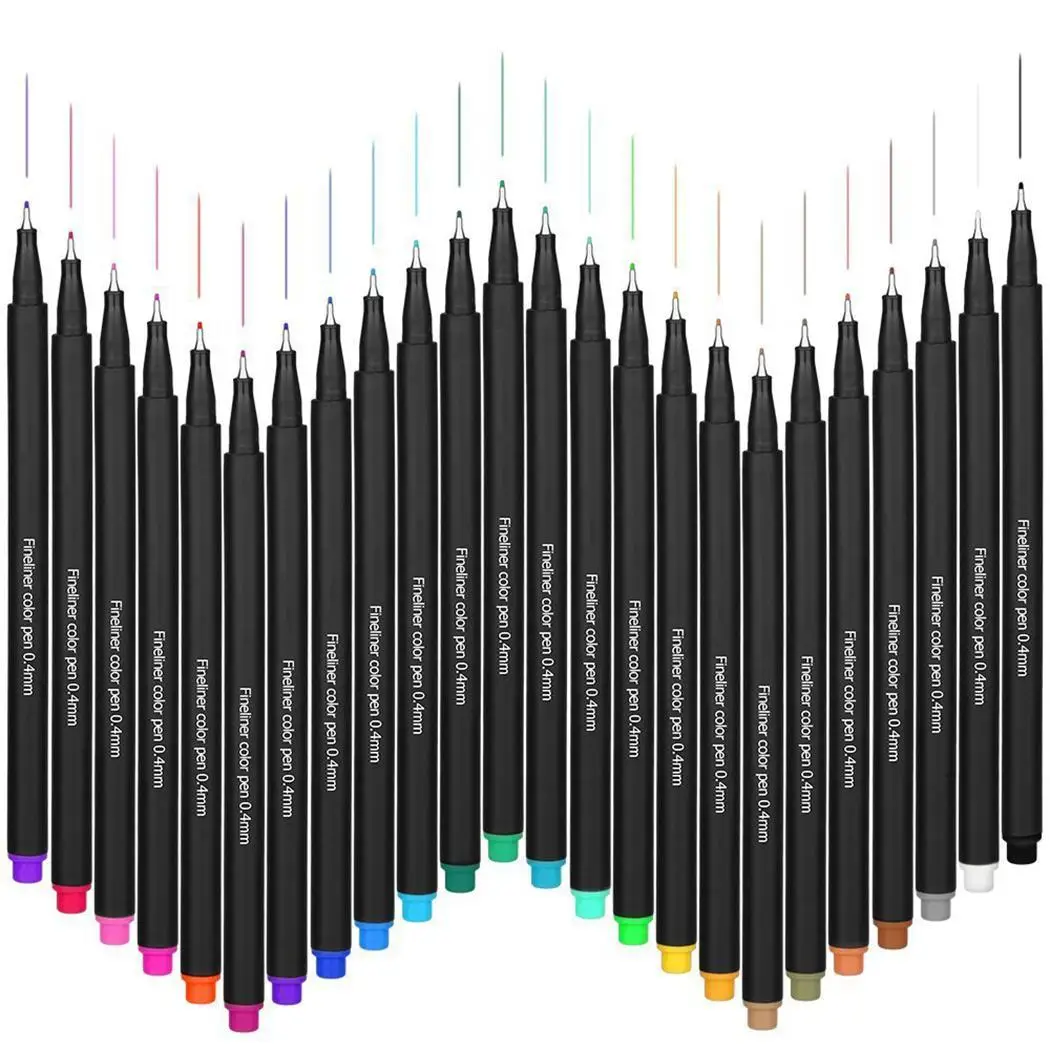 thin point markers Fine Point Pen Multiple 24 Colors Fineliner Pens Painting Pen 0.4mm PVC Durable Portable Home Office School
thin point markers Fine Point Pen Multiple 24 Colors Fineliner Pens Painting Pen 0.4mm PVC Durable Portable Home Office School