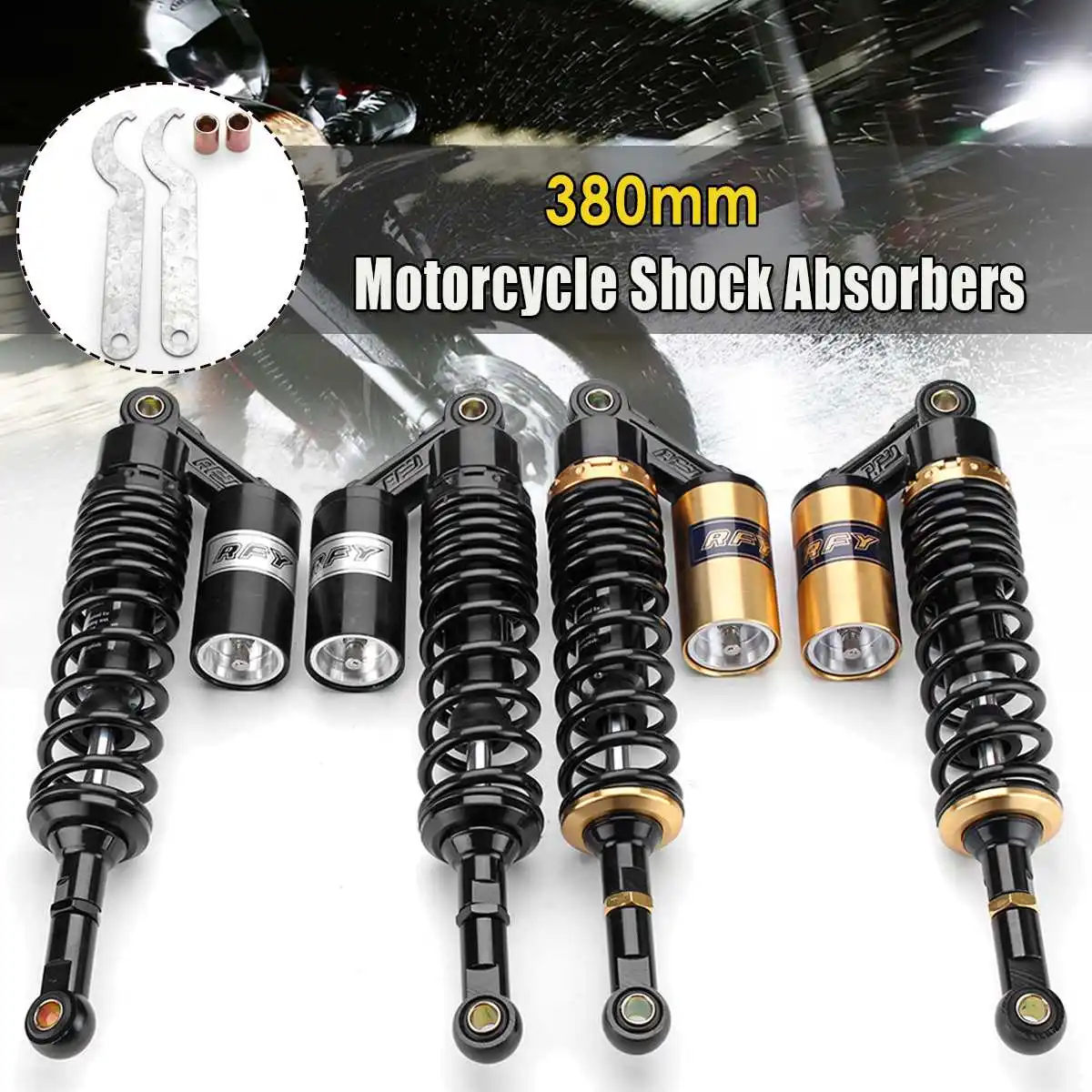 Pair 15" 380mm Rear Air Shock Absorbers Suspension For ATV Motorcycle Dirt Bike
Pair 15" 380mm Rear Air Shock Absorbers Suspension For ATV Motorcycle Dirt Bike