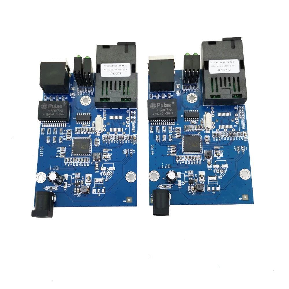 20 Pairs FTTH 1 Pair Gigabit Fiber Optical Media Converter 1000Mbps 5-12V Single Mode Single Fiber SC Port PCBA
20 Pairs FTTH 1 Pair Gigabit Fiber Optical Media Converter 1000Mbps 5-12V Single Mode Single Fiber SC Port PCBA