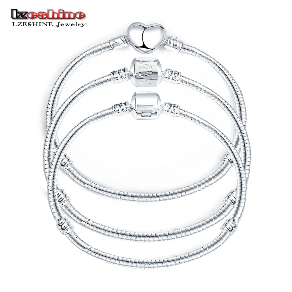 LZESHINE 2018 Hot Silver Love Snake Chain Fit Pan Charm Bracelets & Bangles Jewelry Gift For Men Women 17-21cm br1
LZESHINE 2018 Hot Silver Love Snake Chain Fit Pan Charm Bracelets & Bangles Jewelry Gift For Men Women 17-21cm br1