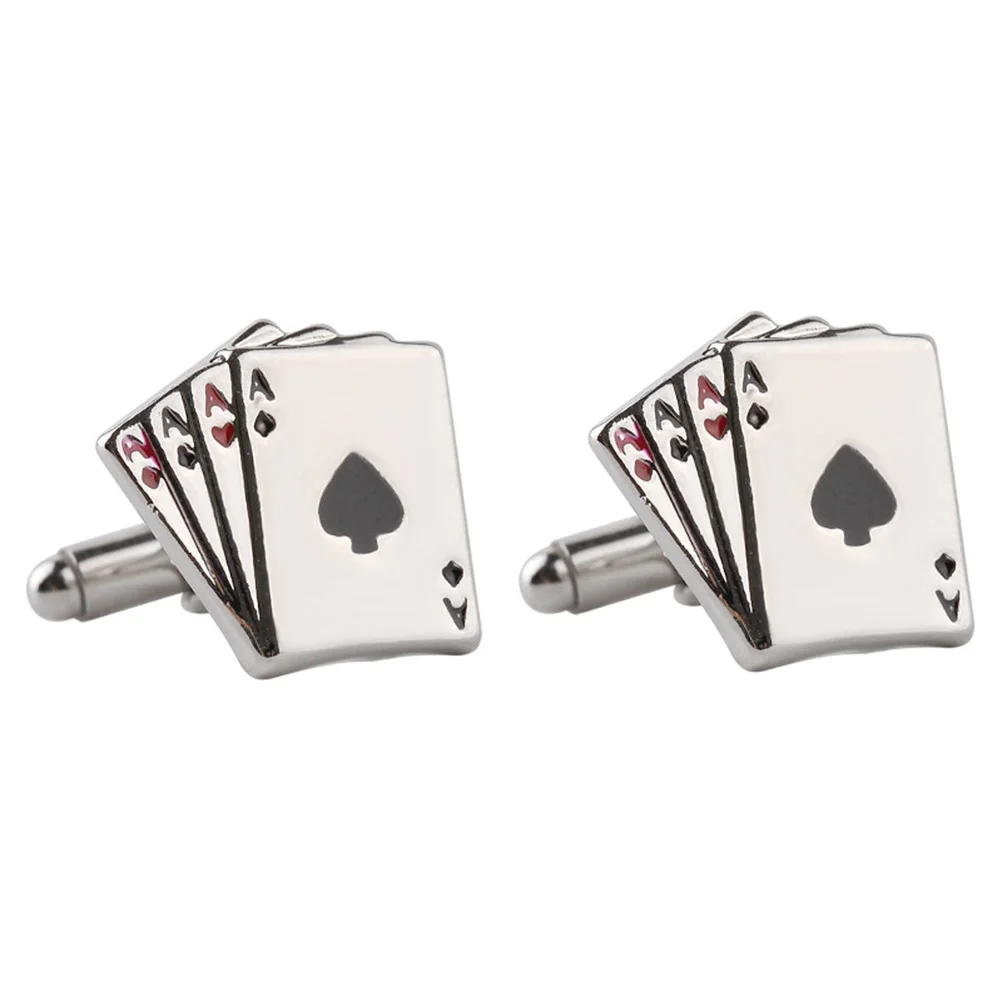 2pcs Men Cufflinks Playing Cards Poker Cufflinks Classic Steady White Shirt Decarative Cuff Links Wedding Gifts
2pcs Men Cufflinks Playing Cards Poker Cufflinks Classic Steady White Shirt Decarative Cuff Links Wedding Gifts