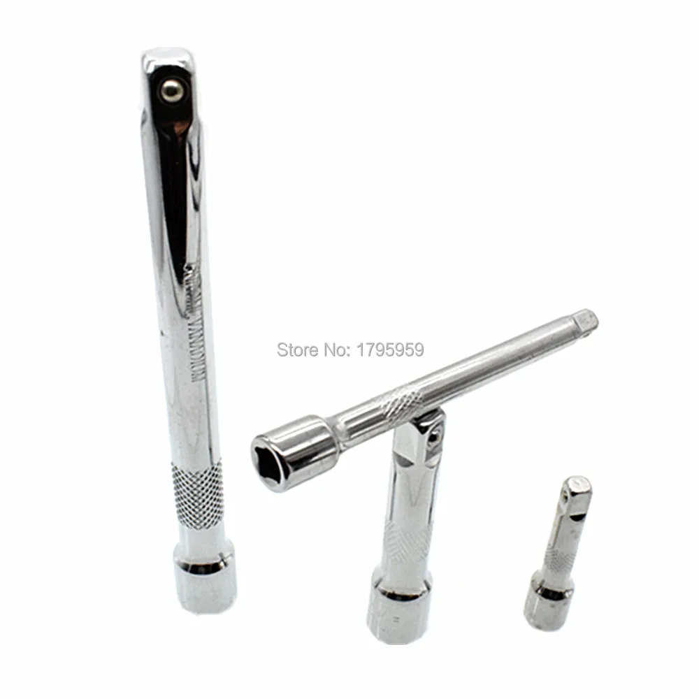4pcs Ratchet Socket Extension Bar Set 3/8 1/4 Inch Drive Long 50mm 75mm 100mm 150mm Socket Wrench Extender Bar Garage Tool Kit
4pcs Ratchet Socket Extension Bar Set 3/8 1/4 Inch Drive Long 50mm 75mm 100mm 150mm Socket Wrench Extender Bar Garage Tool Kit