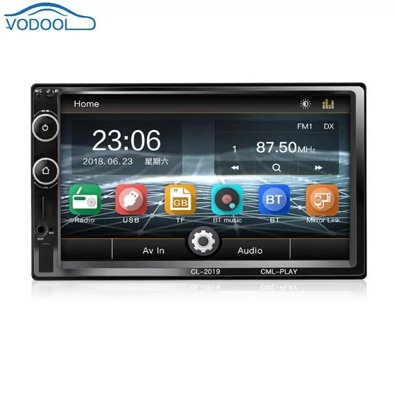 2 Din Car Radio 7" HD Touch Screen MP5 Audio Stereo Bluetooth Video Multimedia Player Car Rear View Camera TF USB FM Head unit
2 Din Car Radio 7" HD Touch Screen MP5 Audio Stereo Bluetooth Video Multimedia Player Car Rear View Camera TF USB FM Head unit