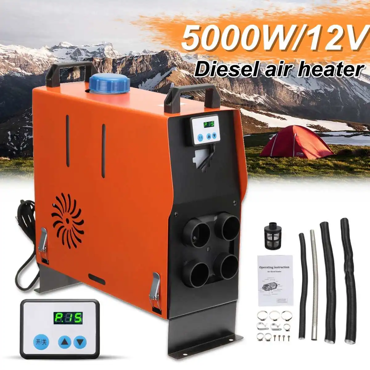 All In One 5KW 12V Integration 4 Holes Air Diesels air parking heater Digital Switch Car Heater Saving Space 
All In One 5KW 12V Integration 4 Holes Air Diesels air parking heater Digital Switch Car Heater Saving Space