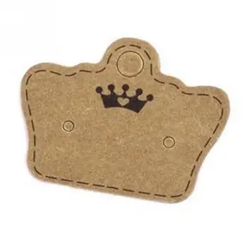 100PCS DIY Paper Handmade Stud Earring Tag Crown Shape Small Cute Earring Packing Display Tag Card
100PCS DIY Paper Handmade Stud Earring Tag Crown Shape Small Cute Earring Packing Display Tag Card