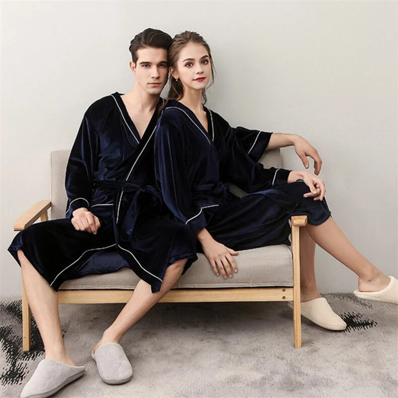 IANLAN Winter Couple Velour Nightgowns Men and Women Unisex Soft Sleepwear Long Bathrobe with Waistband IL00444
IANLAN Winter Couple Velour Nightgowns Men and Women Unisex Soft Sleepwear Long Bathrobe with Waistband IL00444