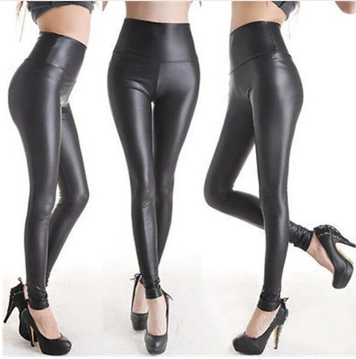 Sexy Black Leather Leggings Women Matt Look High Waist Stretch Faux Leather Slim Pants Leggings Single layer PU Faux leather
Sexy Black Leather Leggings Women Matt Look High Waist Stretch Faux Leather Slim Pants Leggings Single layer PU Faux leather