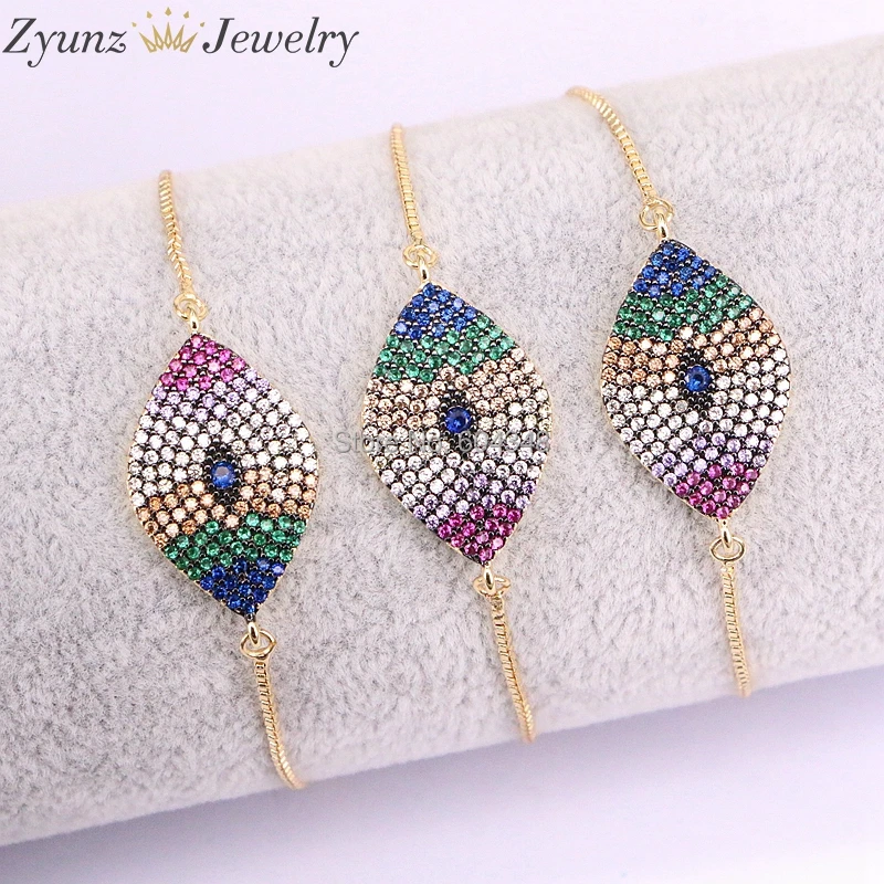 5PCS, Oval Eye Bracelets Multi-color CZ Zircon Stone Paved Link Chain Adjustable Bracelet
5PCS, Oval Eye Bracelets Multi-color CZ Zircon Stone Paved Link Chain Adjustable Bracelet