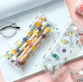 1Pcs Kawaii Transparent Plastic Eye Glasses Protector Case Metal Button PVC Pencil Case for Students Gift
1Pcs Kawaii Transparent Plastic Eye Glasses Protector Case Metal Button PVC Pencil Case for Students Gift