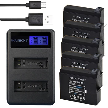 5PCS 1780mAh AHDBT401 AHDBT-401 AHDBT 401 Rechargeable Digital Camera Battery+LCD Dual Charger For Go Pro Gopro Hero4 Hero 4
5PCS 1780mAh AHDBT401 AHDBT-401 AHDBT 401 Rechargeable Digital Camera Battery+LCD Dual Charger For Go Pro Gopro Hero4 Hero 4