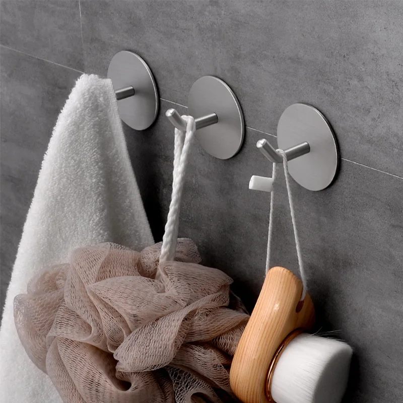 Stainless Steel Kitchen Tools Hook Lid Holder 3M Glue Round Hooks Bathroom Towel Brush Storage Hook
Stainless Steel Kitchen Tools Hook Lid Holder 3M Glue Round Hooks Bathroom Towel Brush Storage Hook