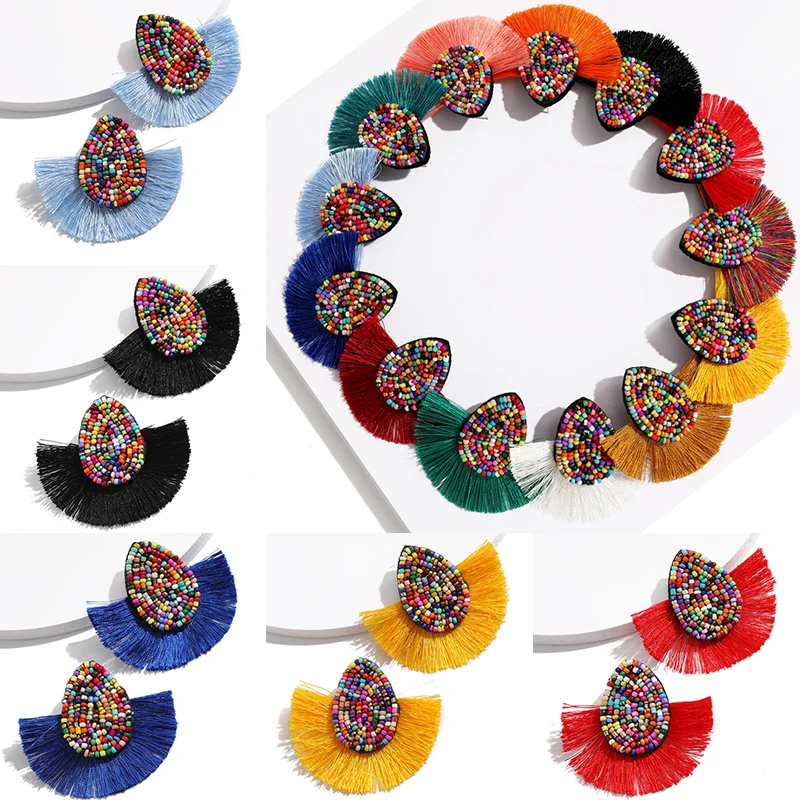 1Pair for Bohemian Drop Earring Exquesite Water Drop Graceful Candy Color Measle Fashion Jewelry Red Beads Tassel Wedding Gifts
1Pair for Bohemian Drop Earring Exquesite Water Drop Graceful Candy Color Measle Fashion Jewelry Red Beads Tassel Wedding Gifts