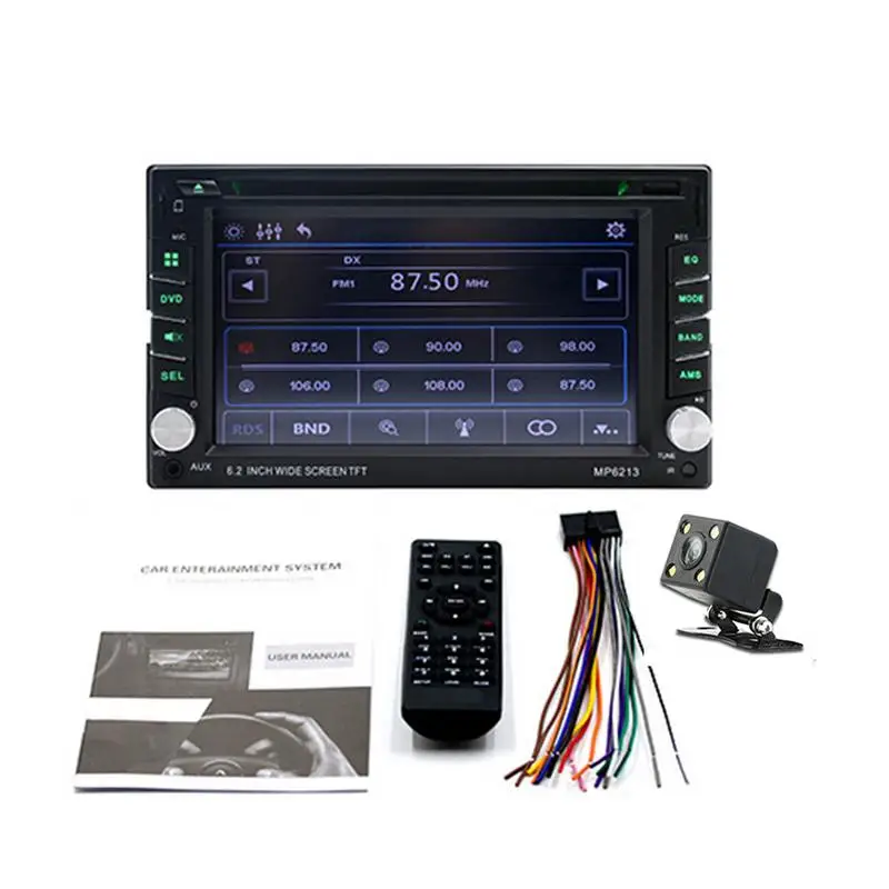 12V Car Radio Auto DVD MP3 Player GPS Navigation FM Wireless Remote Control Built-in Bluetooth Microphone Cam Hands-free Calling
12V Car Radio Auto DVD MP3 Player GPS Navigation FM Wireless Remote Control Built-in Bluetooth Microphone Cam Hands-free Calling