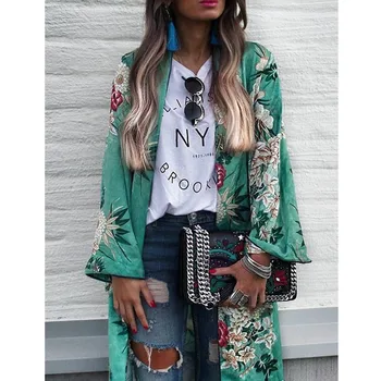 2019 Summer Green Floral Kimono Blouse Long Tops Duster Long Wrap Shawl Boho Gypsy Loose Womens Maxi Casual Zip Up
2019 Summer Green Floral Kimono Blouse Long Tops Duster Long Wrap Shawl Boho Gypsy Loose Womens Maxi Casual Zip Up