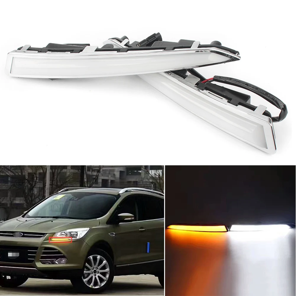 2PCS LED DRL Daytime Running Light Turn Signal Lamp For Ford Escape Kuga 2013 2014 2015
2PCS LED DRL Daytime Running Light Turn Signal Lamp For Ford Escape Kuga 2013 2014 2015