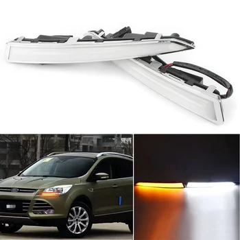2PCS LED DRL Daytime Running Light Turn Signal Lamp For Ford Escape Kuga 2013 2014 2015
2PCS LED DRL Daytime Running Light Turn Signal Lamp For Ford Escape Kuga 2013 2014 2015