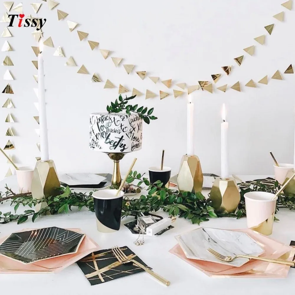 1 Set Black Gold Series Table Decorations Disposable Tableware Gilding Paper Straws/Cups/Plates Birthday Wedding Party Supplies
1 Set Black Gold Series Table Decorations Disposable Tableware Gilding Paper Straws/Cups/Plates Birthday Wedding Party Supplies