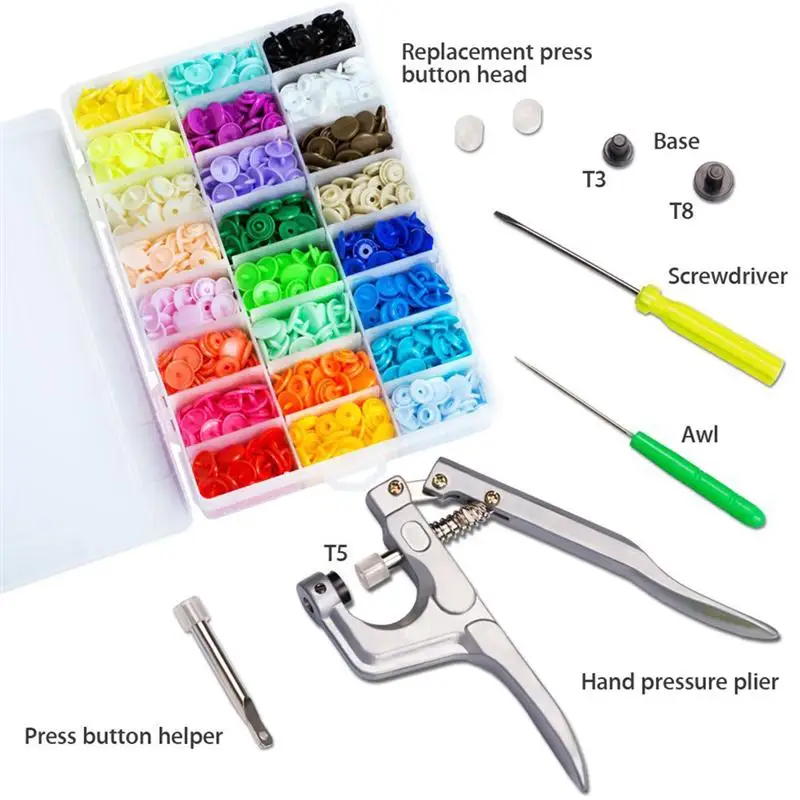 24 Colors Clothing Creative Resin Useful Convenient Fasteners Snap Button Tool Kit with Storage Box Button Fasteners Resin Snap
24 Colors Clothing Creative Resin Useful Convenient Fasteners Snap Button Tool Kit with Storage Box Button Fasteners Resin Snap