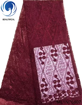 BEAUTIFICAL wine red lace fabric african lace fabric dress embroidered lace high quality flowers design 5 yards/lot ML1N768
BEAUTIFICAL wine red lace fabric african lace fabric dress embroidered lace high quality flowers design 5 yards/lot ML1N768