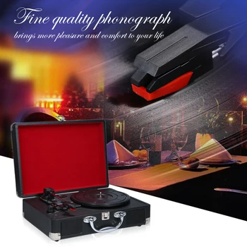 Portable Turntable Player with Speakers Vintage Phonograph Record Player Stereo Sound Turntables for 180/200/300mm Records
Portable Turntable Player with Speakers Vintage Phonograph Record Player Stereo Sound Turntables for 180/200/300mm Records