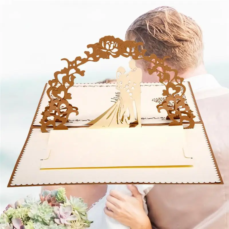 1pc Laser Cut Hollow Cut Pop Up Invitation Gift Greeting Wedding Card with Envelope for Groom Couple Newlyweds Bride
1pc Laser Cut Hollow Cut Pop Up Invitation Gift Greeting Wedding Card with Envelope for Groom Couple Newlyweds Bride