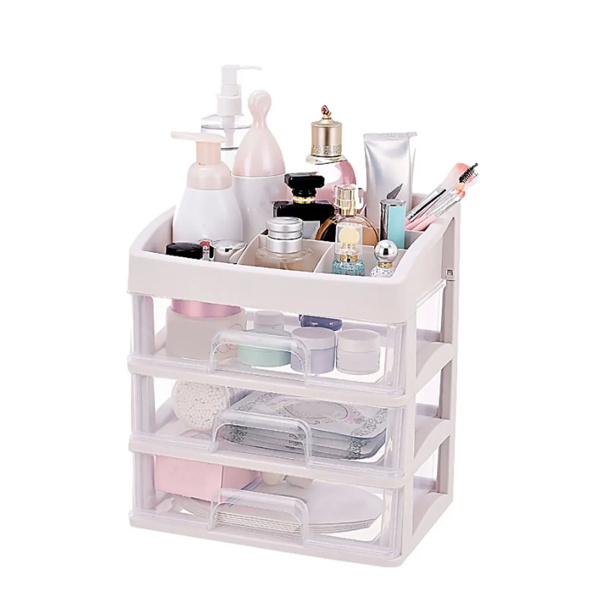 Clear PP Cosmetic Drawer Transparent Makeup Box Organizer 3-Layer Makeup Storage Eco-friendly Desktop Cosmetic Sundry Storage
Clear PP Cosmetic Drawer Transparent Makeup Box Organizer 3-Layer Makeup Storage Eco-friendly Desktop Cosmetic Sundry Storage