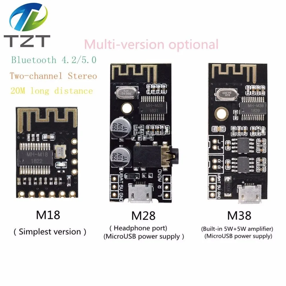 TZT MH-MX8 MP3 Decoder Board Bluetooth 4,2 Audio Modul Verlustfreie Stereo DIY Refit Lautsprecher Hohe Fidelity HIFI
TZT MH-MX8 MP3 Decoder Board Bluetooth 4,2 Audio Modul Verlustfreie Stereo DIY Refit Lautsprecher Hohe Fidelity HIFI