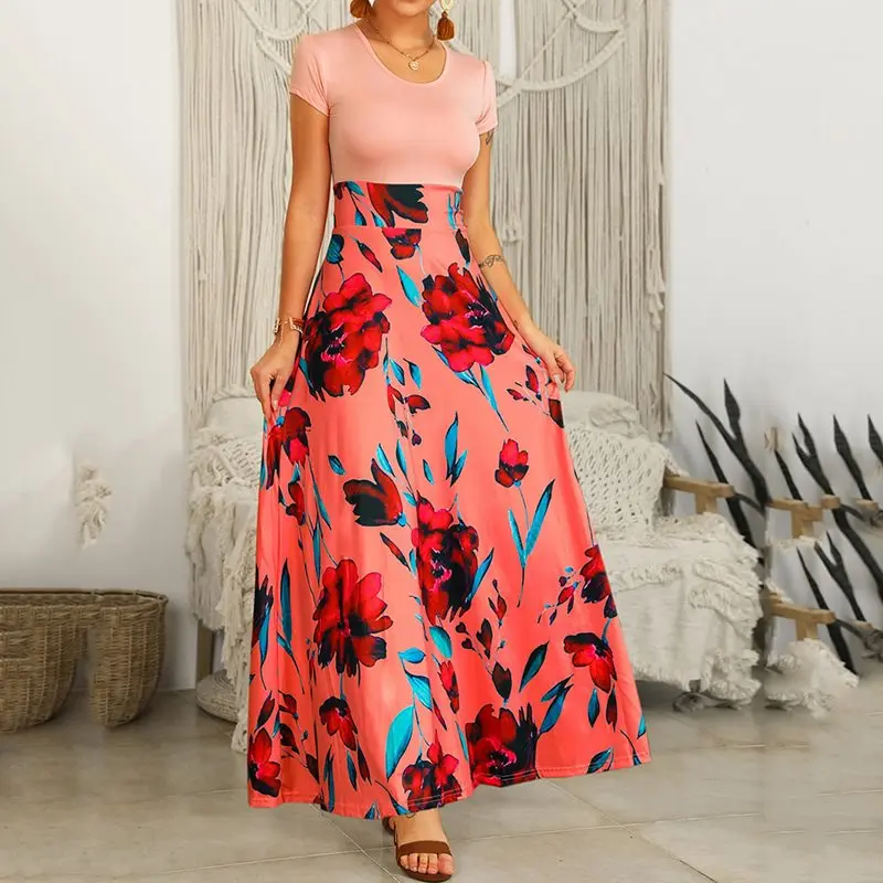 Summer Floral Long Dress Women 2019 New French Elegant Romantic Pink Sexy High Waist Boho Holiday Beach Robe Casual Maxi Dresses
Summer Floral Long Dress Women 2019 New French Elegant Romantic Pink Sexy High Waist Boho Holiday Beach Robe Casual Maxi Dresses