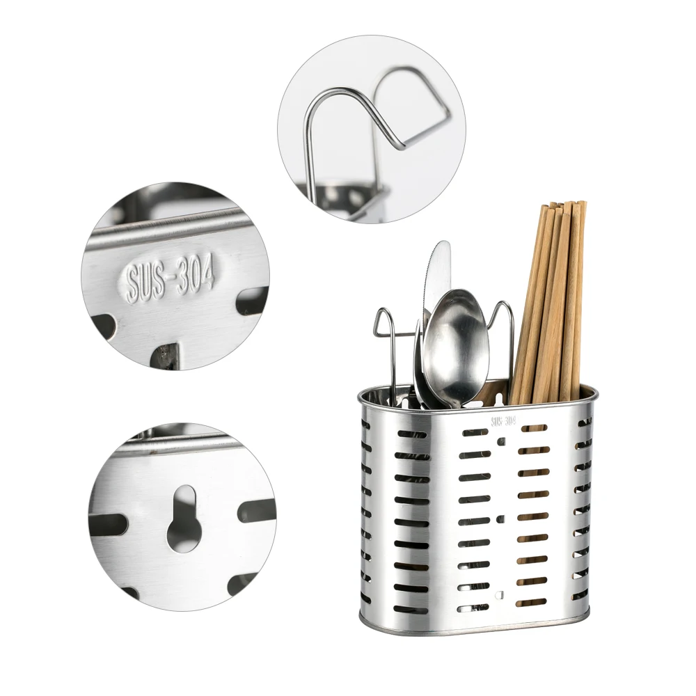 Kitchen Utensils Drying out Rack Chopsticks Holder Stainless Steel Tableware Storage Organizer with Hook Spoon Knife Fork Basket
Kitchen Utensils Drying out Rack Chopsticks Holder Stainless Steel Tableware Storage Organizer with Hook Spoon Knife Fork Basket