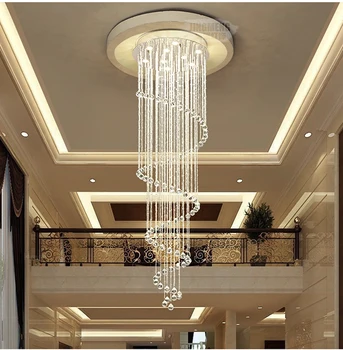 LED Modern Creative Ceiling Light Luxury K9 Crystal For Stairs Restaurant Living Room Home Lighting Engineering Light 
LED Modern Creative Ceiling Light Luxury K9 Crystal For Stairs Restaurant Living Room Home Lighting Engineering Light