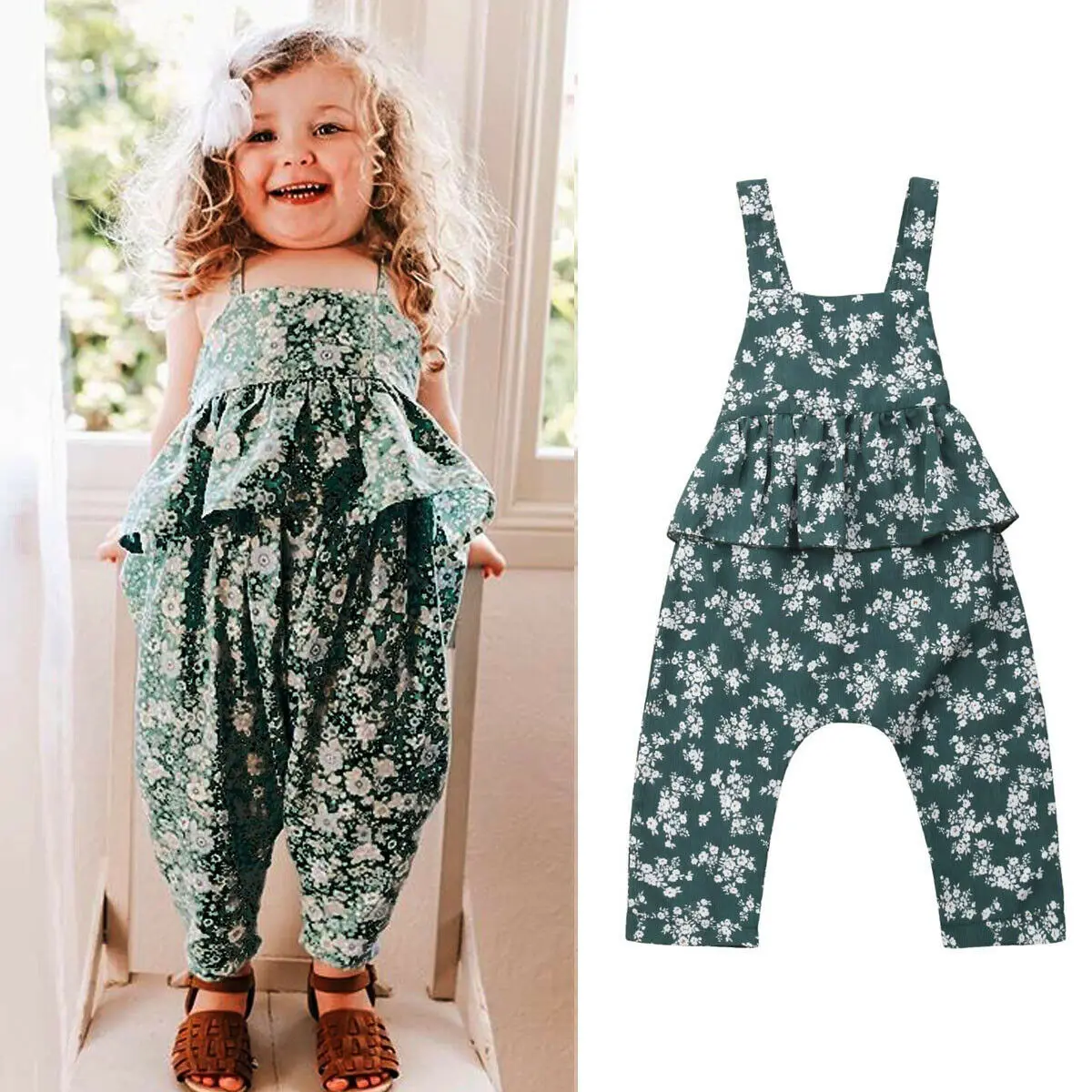 1-6Y Toddler Baby Girls Floral Clothes Bib Pants Romper Overalls Sleeveless Floral Print One Piece Outfit
1-6Y Toddler Baby Girls Floral Clothes Bib Pants Romper Overalls Sleeveless Floral Print One Piece Outfit