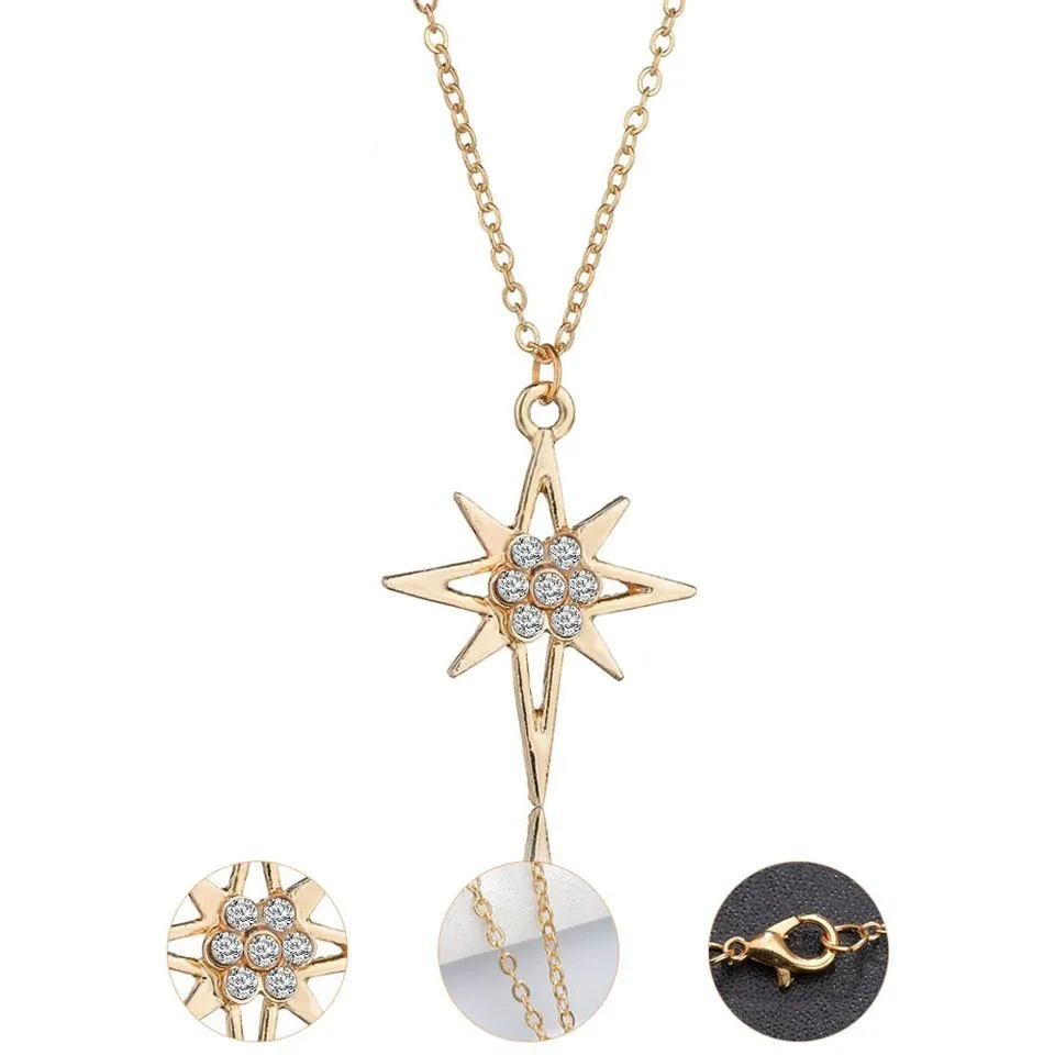 New Women Fashion Pendant Necklace Star With Rhinestone For Women Gold Charm Handmade European Style Wedding Jewelry Female
New Women Fashion Pendant Necklace Star With Rhinestone For Women Gold Charm Handmade European Style Wedding Jewelry Female