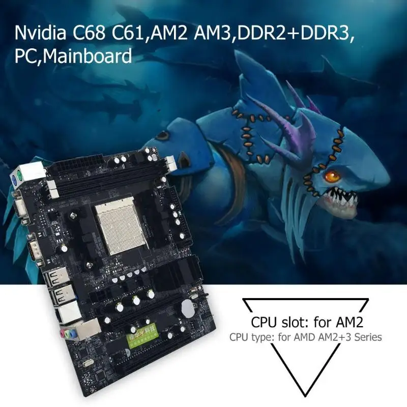 Desktop Nvidia C68 C61 Computer Motherboard Support AM2 AM3 CPU DDR2+DDR3 PC Mainboard Support PCI-16 Socket AM2/AM3
Desktop Nvidia C68 C61 Computer Motherboard Support AM2 AM3 CPU DDR2+DDR3 PC Mainboard Support PCI-16 Socket AM2/AM3