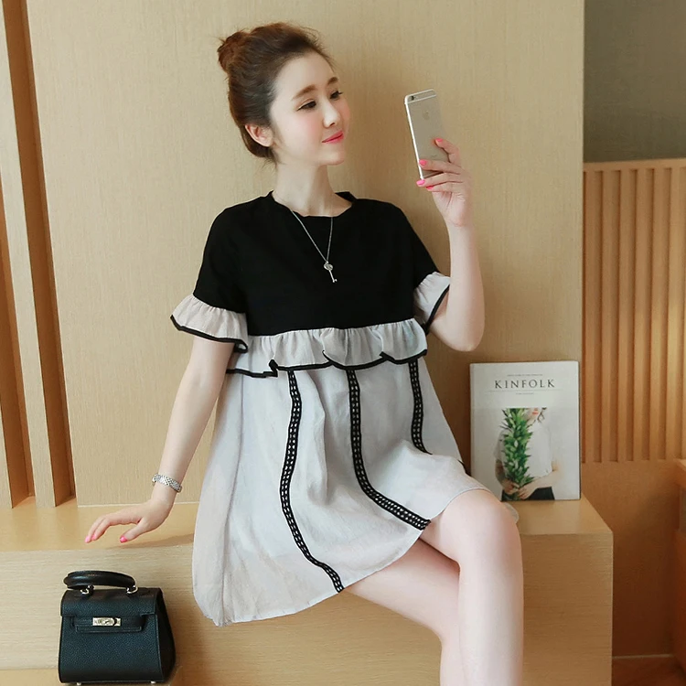 2019 new high quality organza splicing ruffles sleeve lace patterns maternity shirts long loose pregnant women chiffon blouses
2019 new high quality organza splicing ruffles sleeve lace patterns maternity shirts long loose pregnant women chiffon blouses