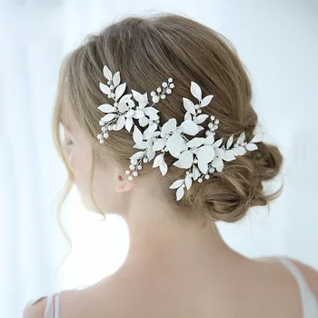 Luxury Hair Jewelry Pearl Crystal Leaf Bride Tiaras Wedding Hair Accessories headdress Floral Hair Comb Gift For Girls
Luxury Hair Jewelry Pearl Crystal Leaf Bride Tiaras Wedding Hair Accessories headdress Floral Hair Comb Gift For Girls
