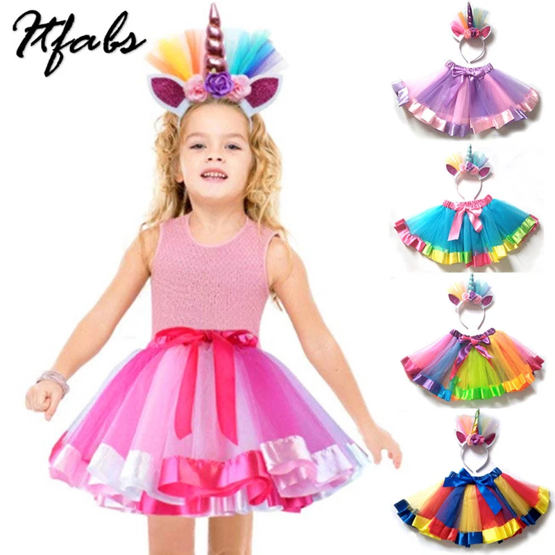 Sweet Baby Girls Rainbow Princess Skirts Summer Ruffle Ball Gown Tulle Tutu Skirt+Unicorn Headband Party Costume Fancy Skirt Set
Sweet Baby Girls Rainbow Princess Skirts Summer Ruffle Ball Gown Tulle Tutu Skirt+Unicorn Headband Party Costume Fancy Skirt Set