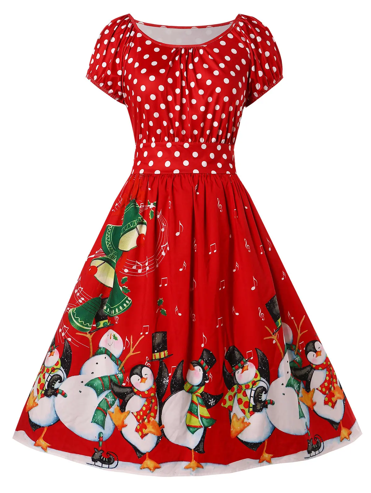 Wipalo Plus Size Penguin Print Flare Christmas Dress Women Vintage Party Dress O Neck A Line High Waist 50s Swing Dress Vestidos
Wipalo Plus Size Penguin Print Flare Christmas Dress Women Vintage Party Dress O Neck A Line High Waist 50s Swing Dress Vestidos