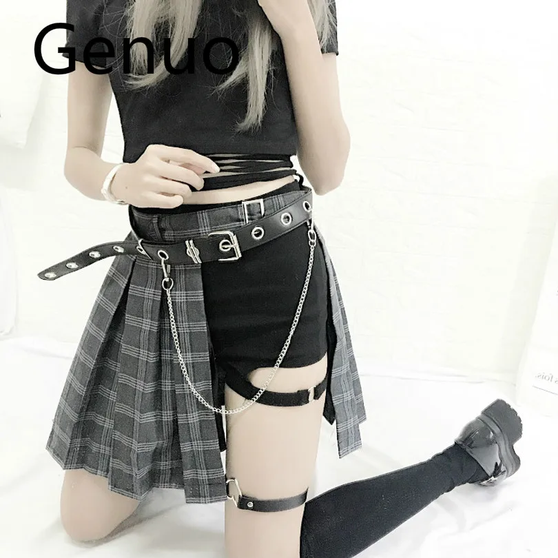 Harajuku Punk Style Plaid Irregular Skirts Women Asymmetrical High Waist Skirts Pleated Girls Gothic Half Skirts Fashion Skirt
Harajuku Punk Style Plaid Irregular Skirts Women Asymmetrical High Waist Skirts Pleated Girls Gothic Half Skirts Fashion Skirt