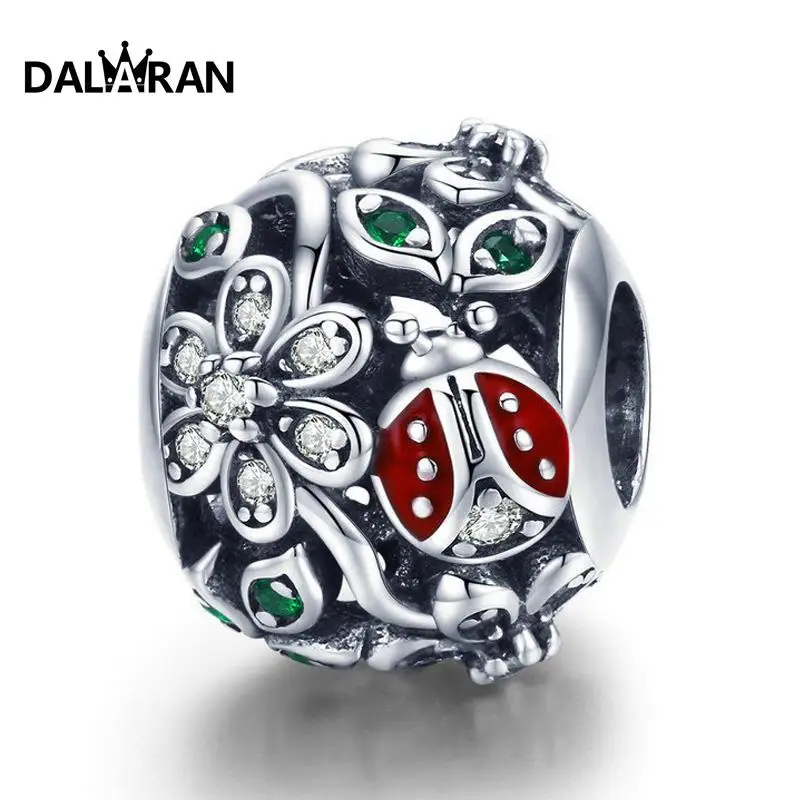 DALARAN New 925 Sterling Silver Beads Flower Ladybug Design Silver Beads Fashion Jewelry Fit Charm Diy Bracelet And Necklace
DALARAN New 925 Sterling Silver Beads Flower Ladybug Design Silver Beads Fashion Jewelry Fit Charm Diy Bracelet And Necklace