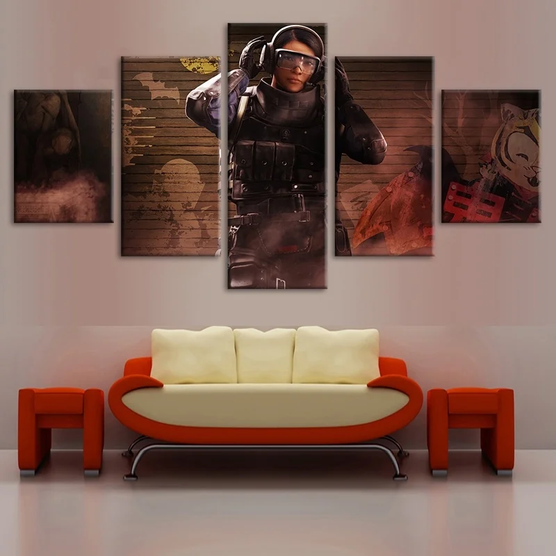 5 Pieces Canvas Soldier Painting Wall Art Game Poster Rainbow Six Poster Picture for Home Decor
5 Pieces Canvas Soldier Painting Wall Art Game Poster Rainbow Six Poster Picture for Home Decor